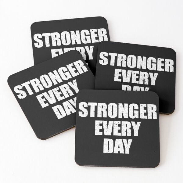 Item preview, Stronger Every Day - Workout Gym Motivational Quote designed and sold by xelkaiory.