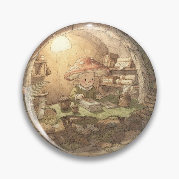 Item preview, Mushroom-Cap Sprite Filing Very Small Paperwork designed and sold by PictorialWhimsy.
