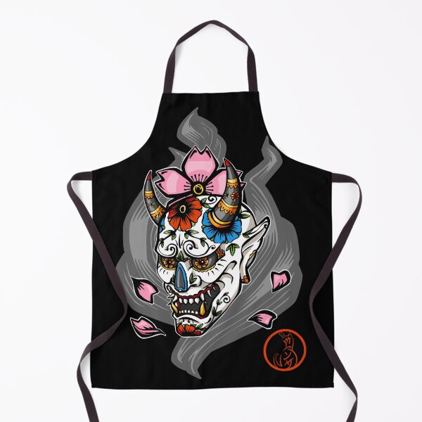 Item preview, Sugar Skull Oni Mask - Japanese Hanya Mask designed and sold by SamInJapan.