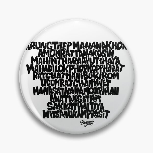 Item preview, Bangkok Krung Thep Longest City Name designed and sold by Boogosh.
