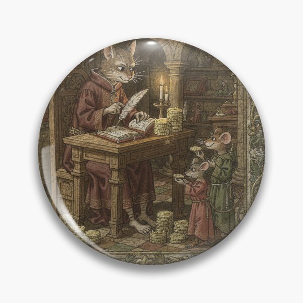Item preview, Medieval Cat Tax Collector designed and sold by PictorialWhimsy.