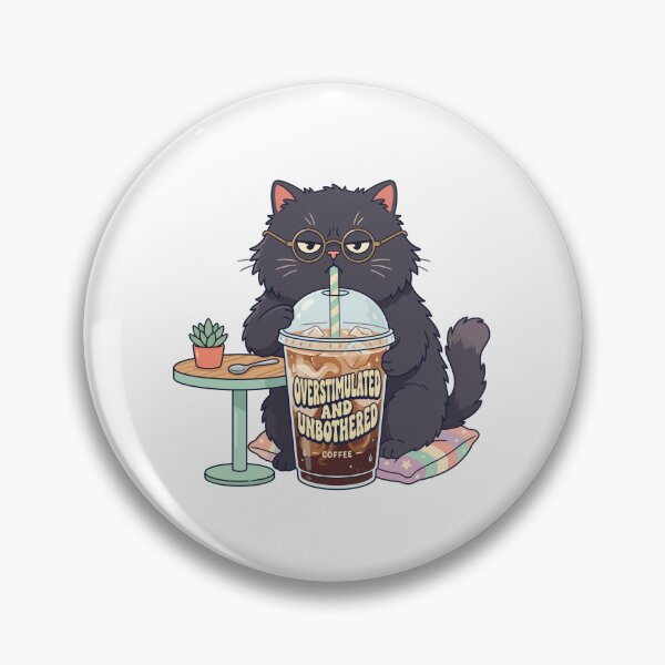 Item preview, Overstimulated & Unbothered Cat designed and sold by ManikRaja.