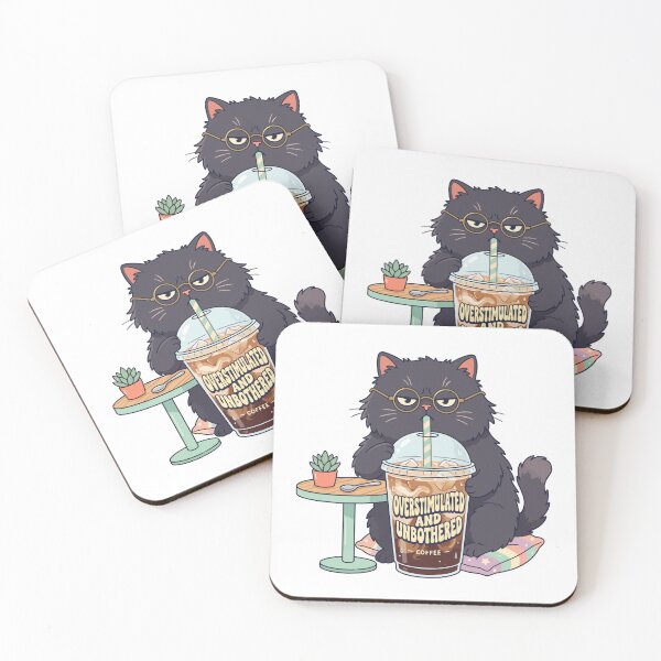 Item preview, Overstimulated & Unbothered Cat designed and sold by ManikRaja.