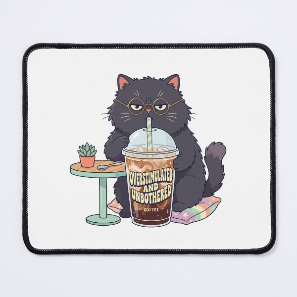 Item preview, Overstimulated & Unbothered Cat designed and sold by ManikRaja.