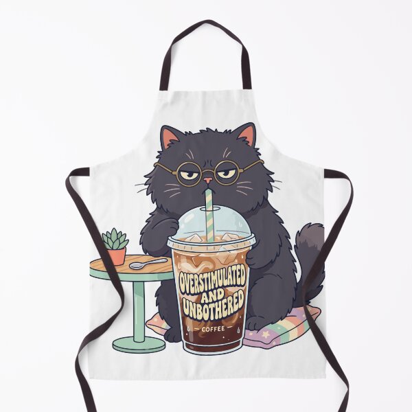 Item preview, Overstimulated & Unbothered Cat designed and sold by ManikRaja.