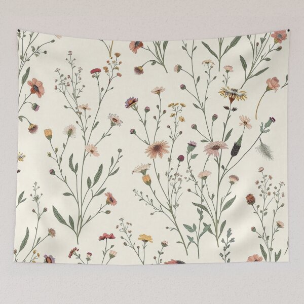 Item preview, Soft Meadow Wildflower Seamless Floral Print designed and sold by IntelliMindDesigns.