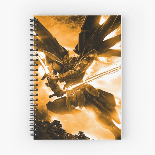 Item preview, gold frame Freedom Gundam seed on space full blast mode attack digital hand artwork designed and sold by sabartgunpla.