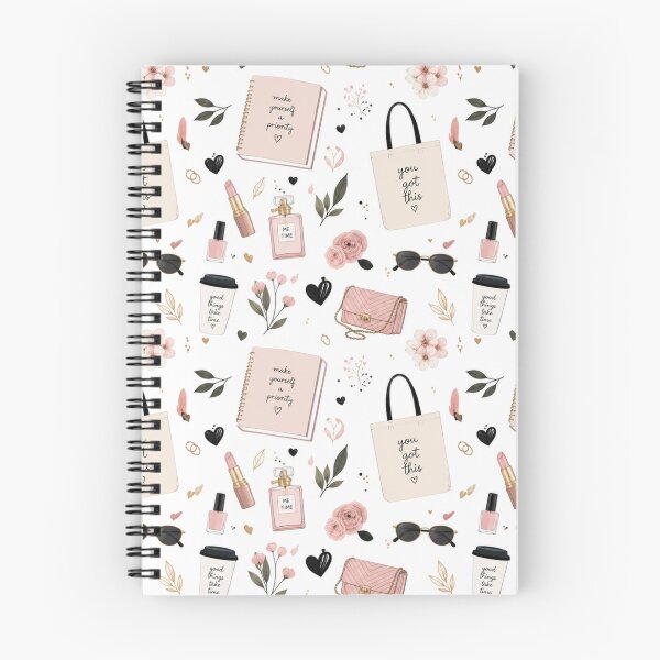 Item preview, Feminine Fashion & Self Care Aesthetic Pattern – Pink Beauty & Lifestyle designed and sold by AMPEXA.