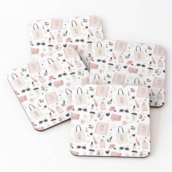 Item preview, Feminine Fashion & Self Care Aesthetic Pattern – Pink Beauty & Lifestyle designed and sold by AMPEXA.