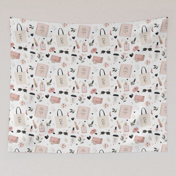 Item preview, Feminine Fashion & Self Care Aesthetic Pattern – Pink Beauty & Lifestyle designed and sold by AMPEXA.