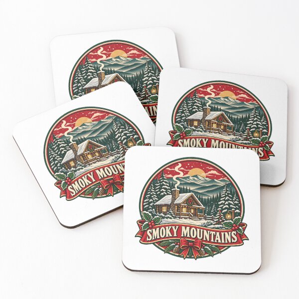 Item preview, Smoky Mountains Christmas Shirt – Retro Snowy Cabin Badge designed and sold by Globalcitytees.