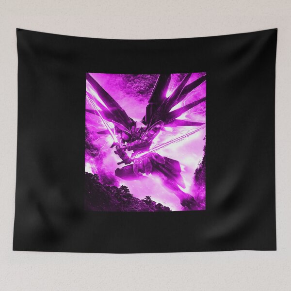 Item preview, pink frame Freedom Gundam seed on space full blast mode attack digital hand artwork designed and sold by sabartgunpla.