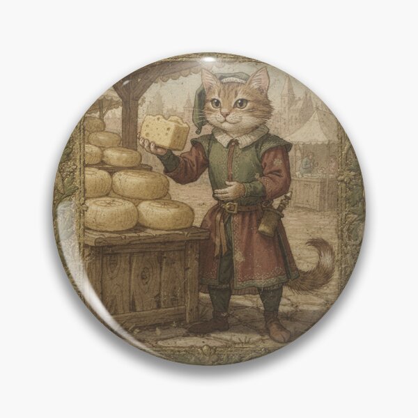 Item preview, Medieval Cat Cheesemonger designed and sold by PictorialWhimsy.