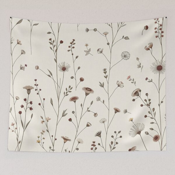 Item preview, Minimalist Delicate Floral Stem Pattern designed and sold by IntelliMindDesigns.