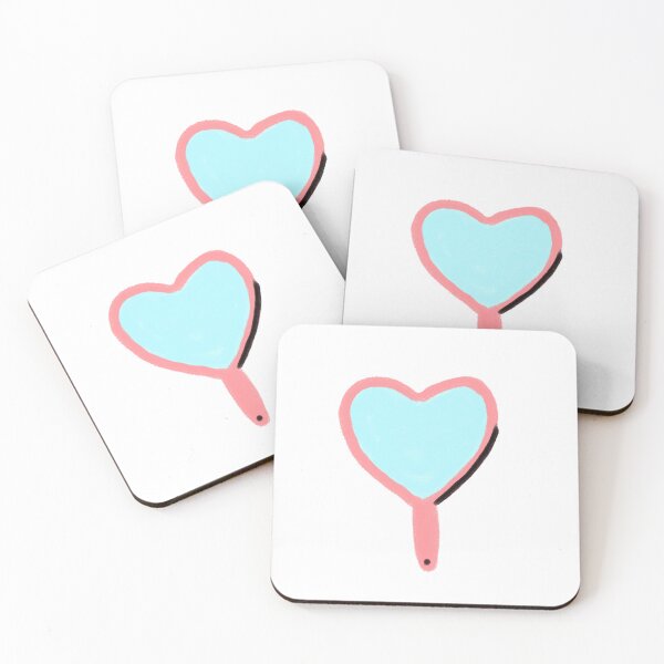 Item preview, Cute Pastel Heart Handheld Mirror designed and sold by raun.draw.