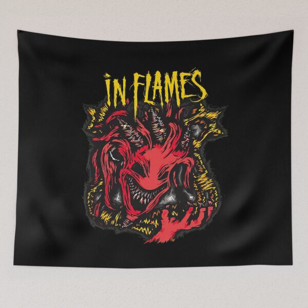 Item preview, IN FLAMESS Demon Monster Heavy Metal Band designed and sold by NolanhartArts.
