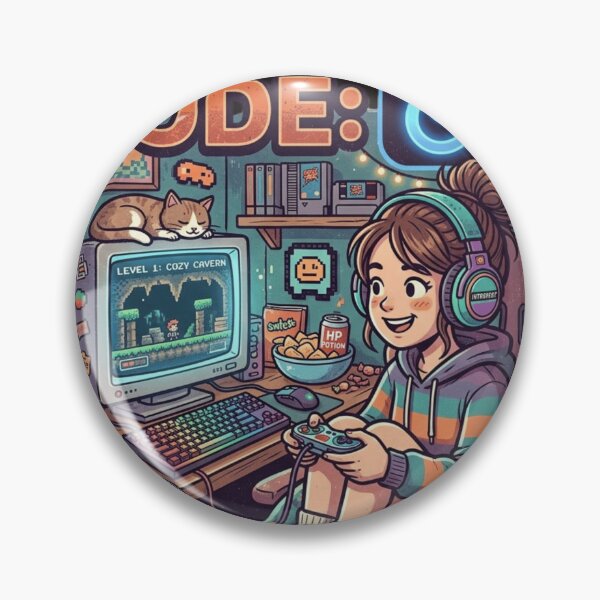 Item preview, Introvert Mode On – Funny Gamer Gaming Setup Retro Design designed and sold by RajDeals.