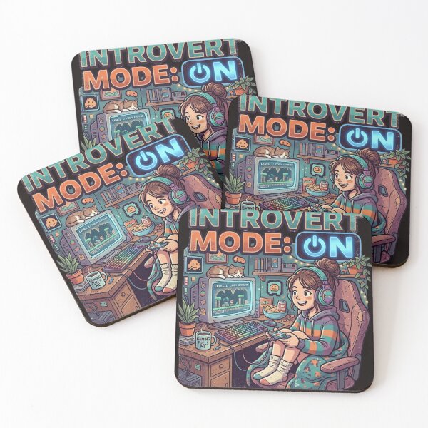 Item preview, Introvert Mode On – Funny Gamer Gaming Setup Retro Design designed and sold by RajDeals.
