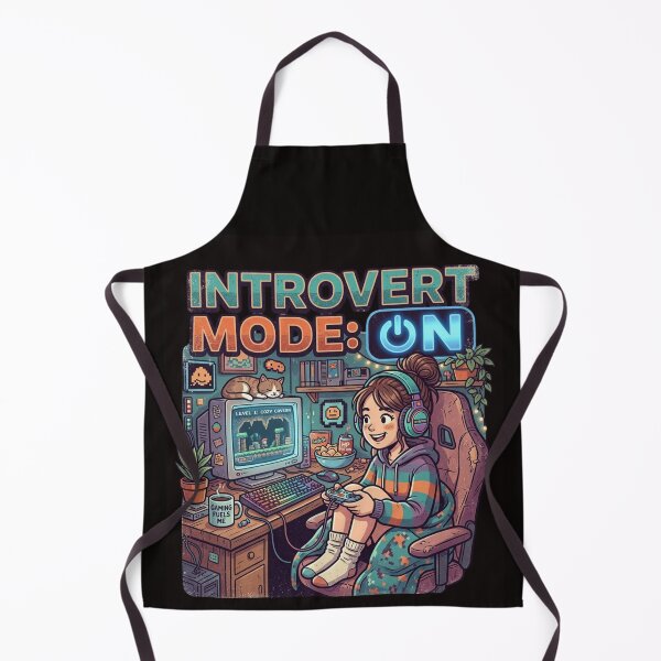 Item preview, Introvert Mode On – Funny Gamer Gaming Setup Retro Design designed and sold by RajDeals.