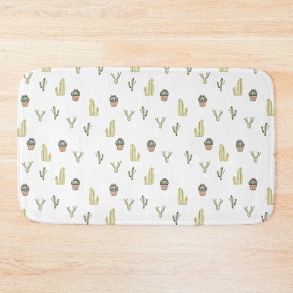 Item preview, Cute Watercolor Cacti and Potted Succulents White Pattern designed and sold by svitlaarty.