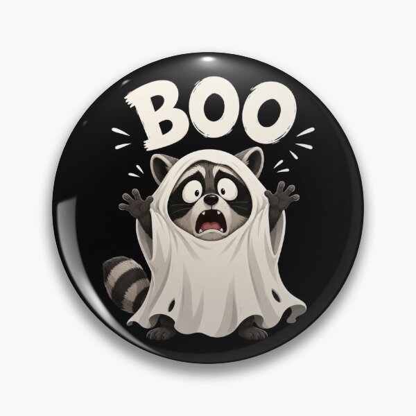Item preview, Raccoon Boo Halloween designed and sold by TheEndDesign.