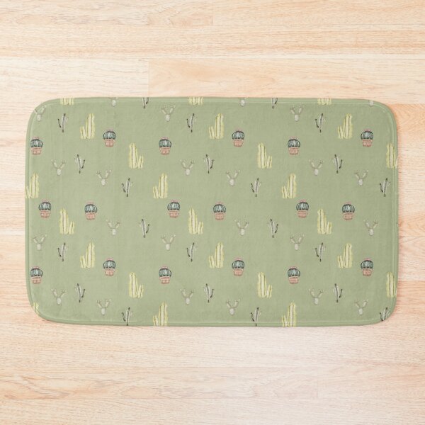 Item preview, Cute Watercolor Cacti and Potted Succulents Sage Green Pattern designed and sold by svitlaarty.