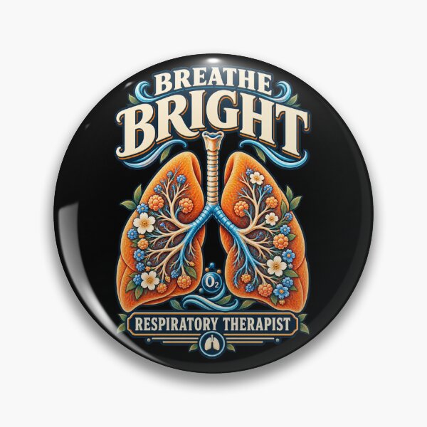 Item preview, Breathe Bright Respiratory Therapist Floral Lungs Design designed and sold by ClinicalHubs.