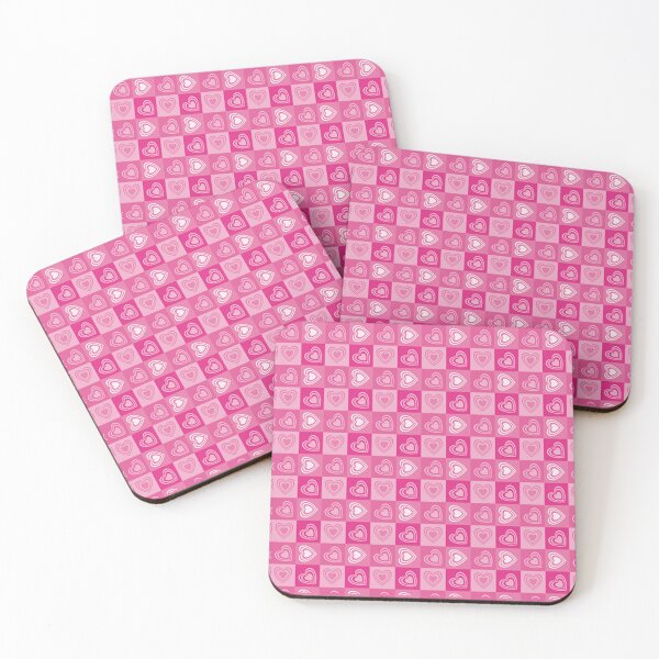 Item preview, Pink Heart Checkerboard Pattern – Cute Valentine Love Design designed and sold by Yasmine Mohammed.
