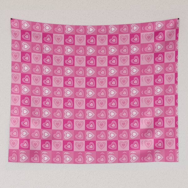 Item preview, Pink Heart Checkerboard Pattern – Cute Valentine Love Design designed and sold by Yasmine Mohammed.