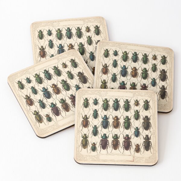 Item preview, Vintage Beetle Specimen Chart in Copper designed and sold by PictorialWhimsy.