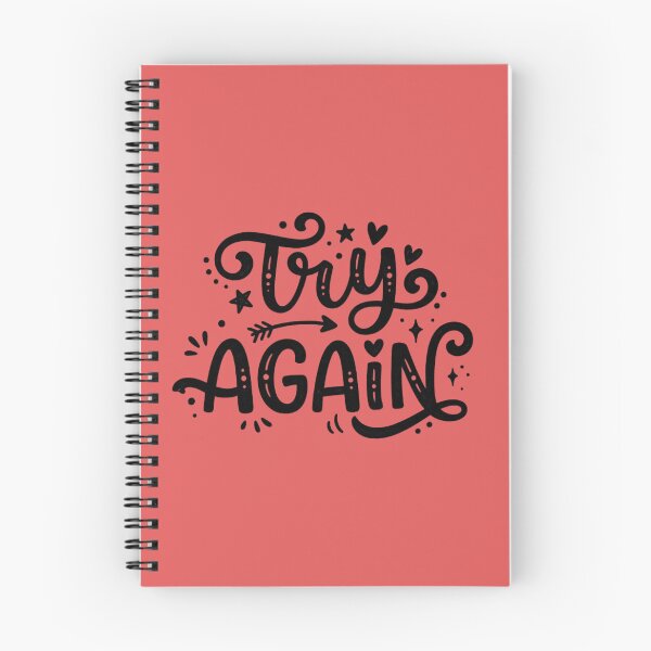 Item preview, Try Again – Growth Mindset Motivation Typography designed and sold by WallMuseStudio .