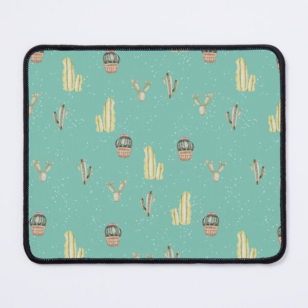 Item preview, Cute Watercolor Cacti and Potted Succulents Turquoise Pattern designed and sold by svitlaarty.