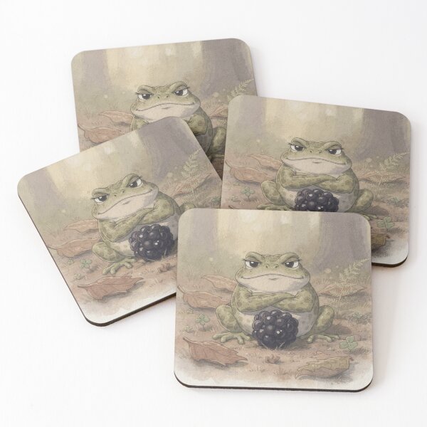 Item preview, Grumpy Toad Guarding the Last Blackberry designed and sold by PictorialWhimsy.
