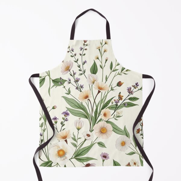 Item preview, Fresh Green Foliage Wildflower Seamless Print designed and sold by IntelliMindDesigns.