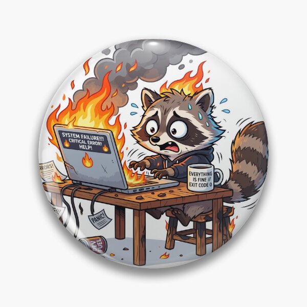 Item preview, Everything Is Fine Raccoon  designed and sold by ManikRaja.