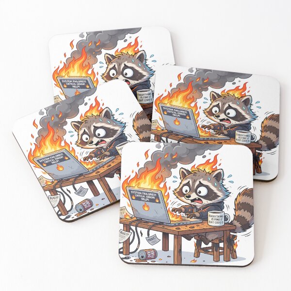 Item preview, Everything Is Fine Raccoon  designed and sold by ManikRaja.