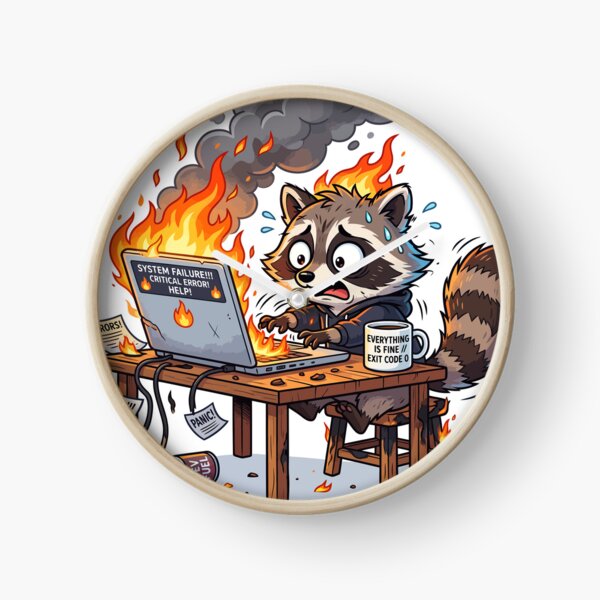 Item preview, Everything Is Fine Raccoon  designed and sold by ManikRaja.