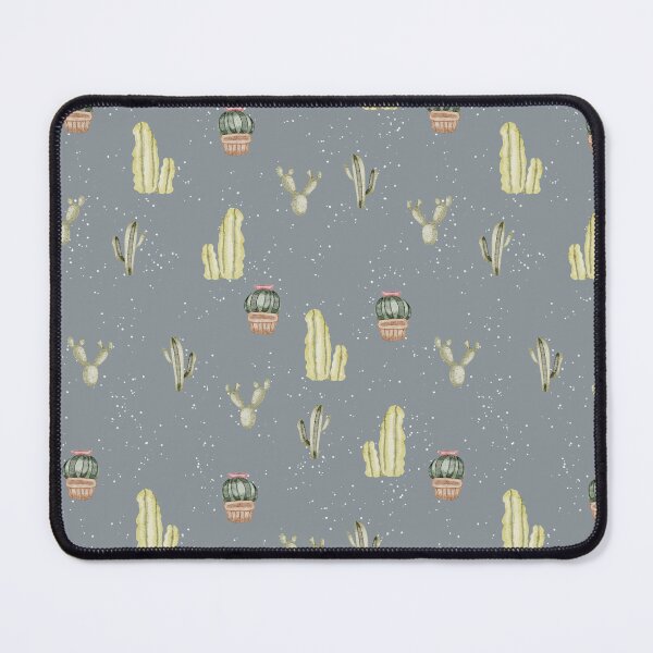 Item preview, Cute Watercolor Cacti and Potted Succulents Slate Grey Pattern designed and sold by svitlaarty.