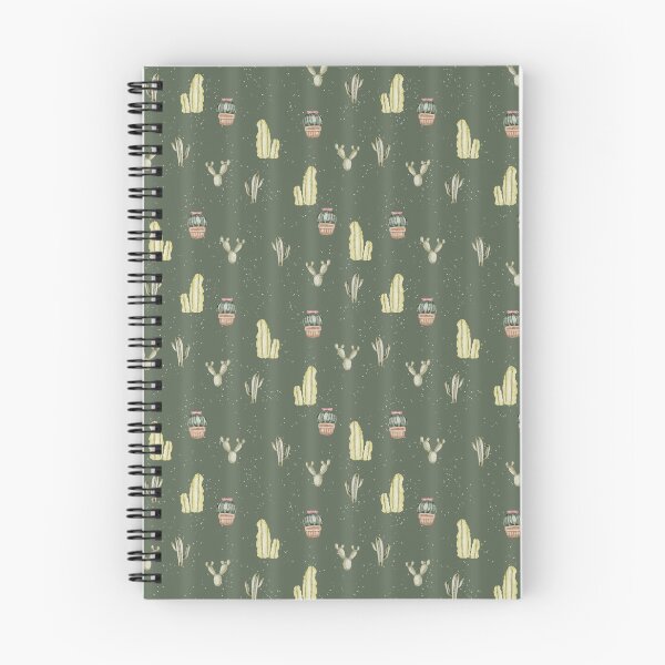 Item preview, Cute Watercolor Cacti and Potted Succulents Dark Green Pattern designed and sold by svitlaarty.
