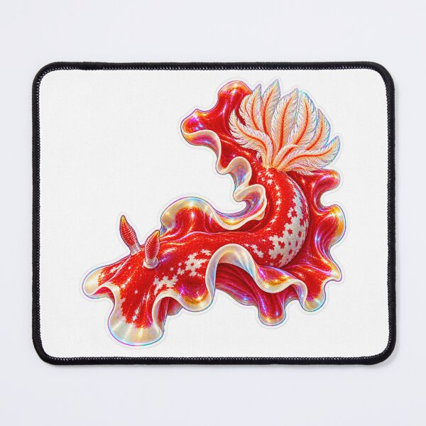 Item preview, Red Spanish Dancer Nudibranch Holographic Art designed and sold by KenworksDigital.