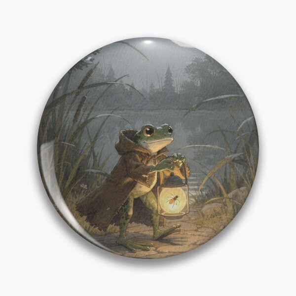 Item preview, Frog Night-Watchman With a Firefly Lantern designed and sold by PictorialWhimsy.