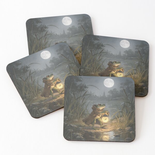 Item preview, Frog Night-Watchman With a Firefly Lantern designed and sold by PictorialWhimsy.
