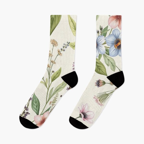 Item preview, Blue Wildflower Botanical Seamless Pattern designed and sold by IntelliMindDesigns.