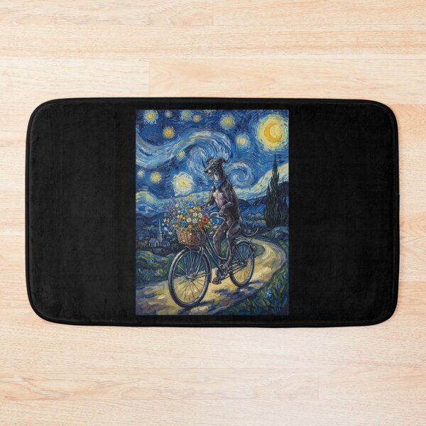 Artikelvorschau, Italienisches Windspiel, Radfahren, Sternennacht, Van Gogh-Kunst, Hundeliebhaber entworfen und verkauft von dian-rody-crest.