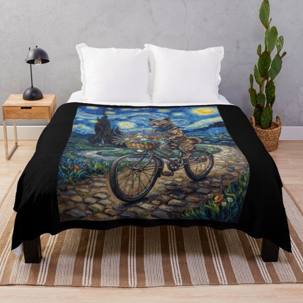 Item preview, Kai Ken Biking Bike Starry Night Van Gogh Art Dog Lover designed and sold by dian-rody-crest.