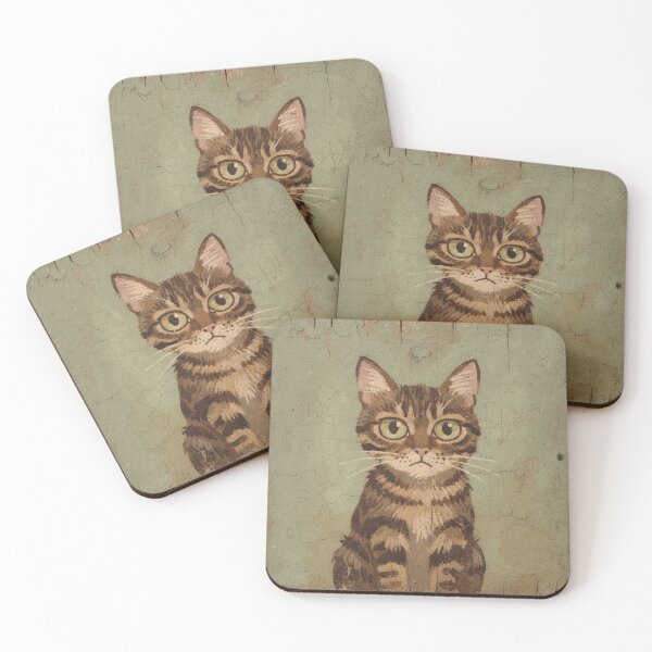 Item preview, Startled Tabby Who Heard the Can Opener designed and sold by PictorialWhimsy.