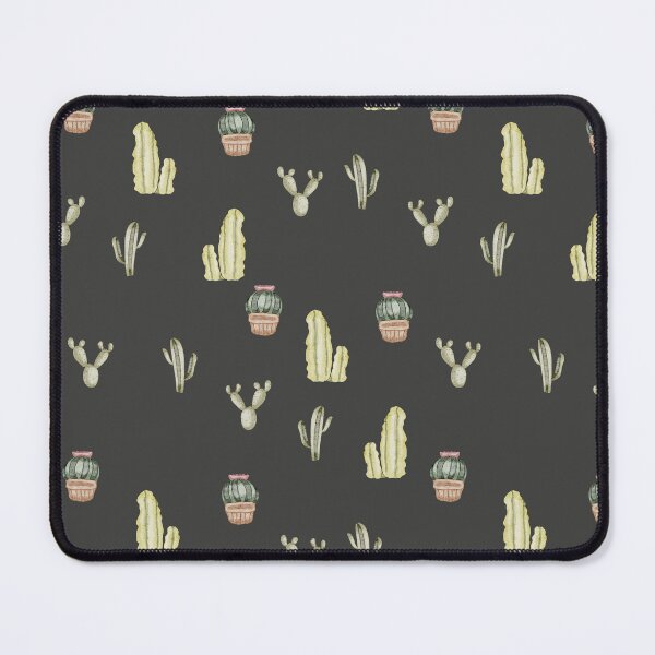 Item preview, Cute Watercolor Cacti and Potted Succulents Black Pattern designed and sold by svitlaarty.