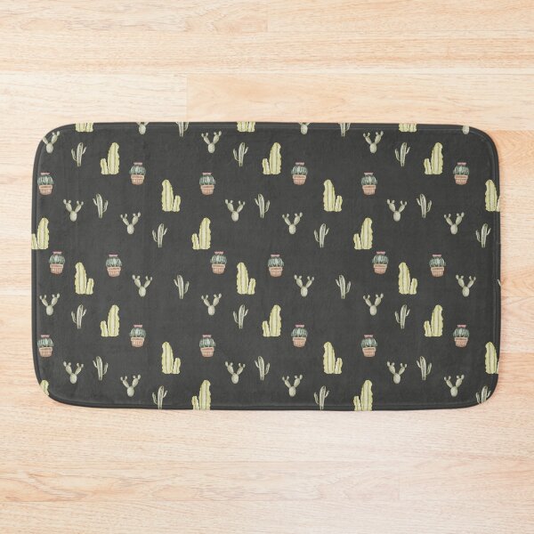 Item preview, Cute Watercolor Cacti and Potted Succulents Black Pattern designed and sold by svitlaarty.