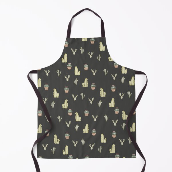 Item preview, Cute Watercolor Cacti and Potted Succulents Black Pattern designed and sold by svitlaarty.