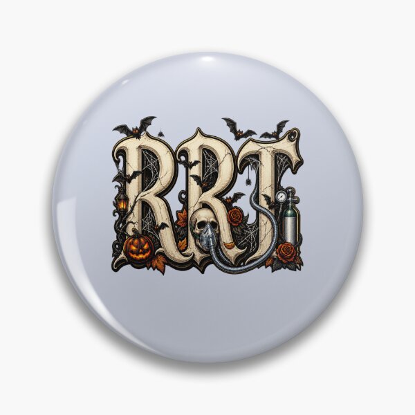 Item preview, RRT Halloween Skull | Respiratory Therapist Gothic Horror designed and sold by ClinicalHubs.